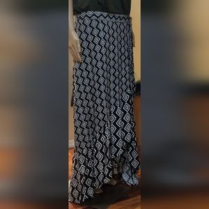 Torrid Mixed Print Wrap Maxi Skirt